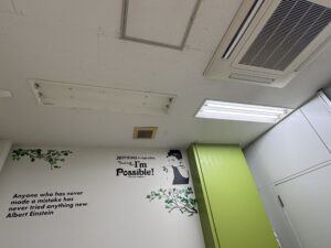 LED照明間引き点灯実施